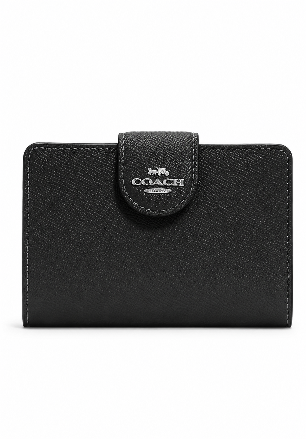 Cartera Coach Medium Corner Zip Wallet Negro