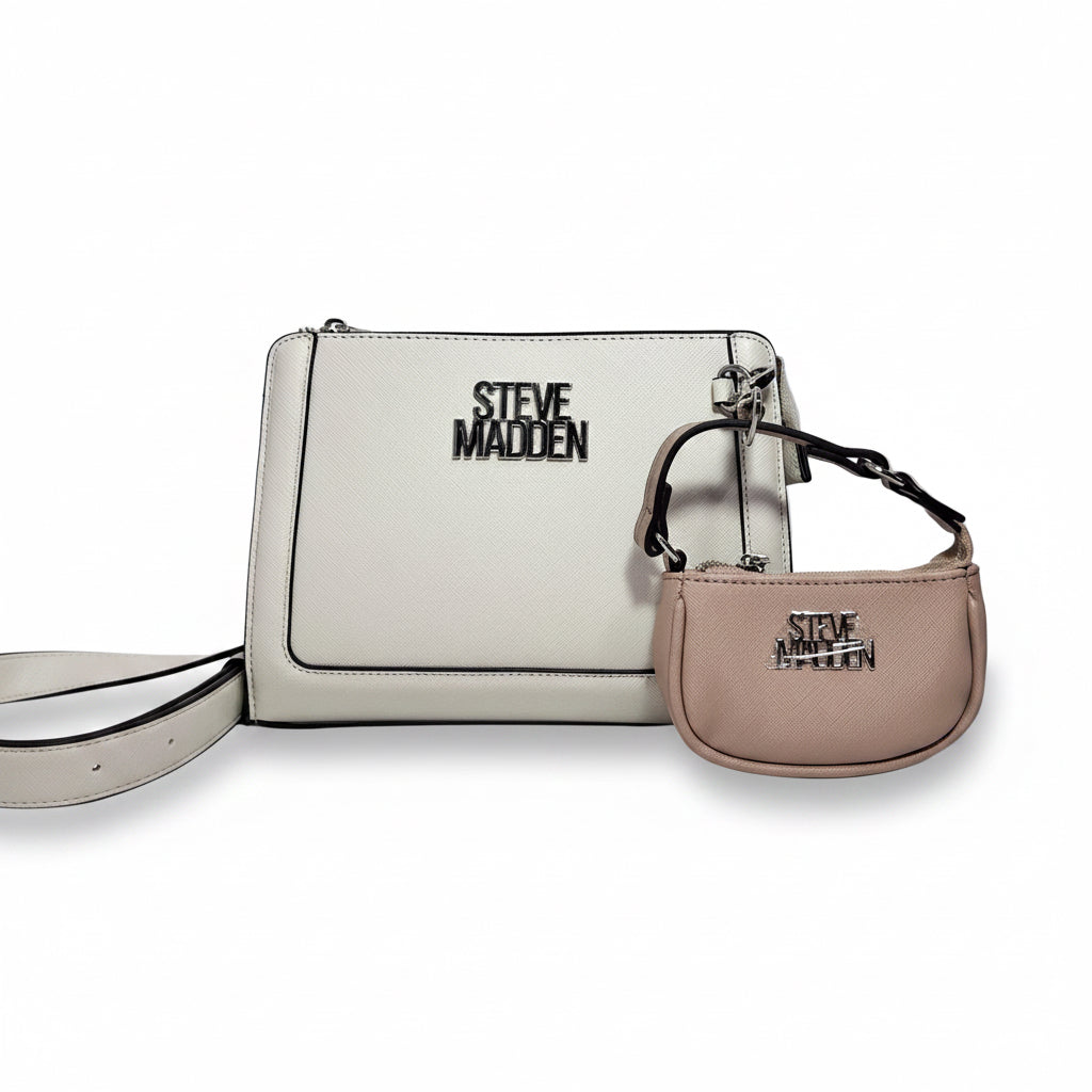 Bolsa Steve Madden CrossbodyBlanco Hueso con accesorio