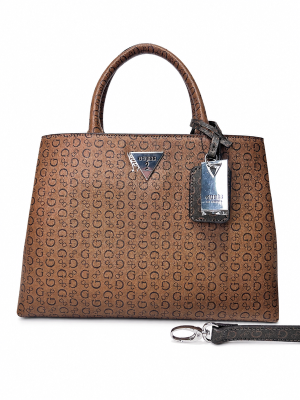 Bolsa Guess Café Monograma