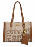 Bolsa Steve Madden Tote Camel con Beige