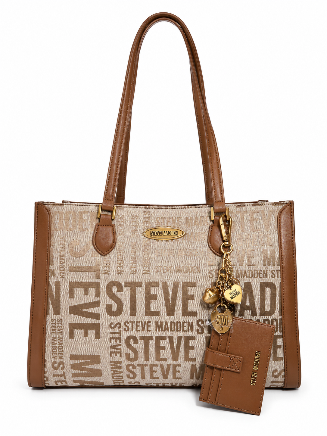 Bolsa Steve Madden Tote Camel con Beige