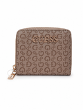 Cartera Guess Café Monograma Oval