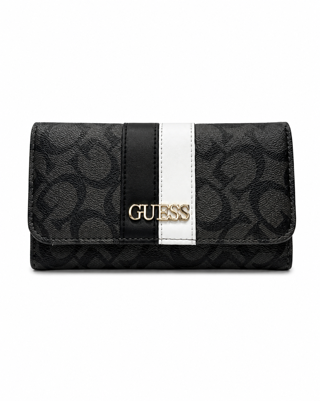 Cartera Guess Negra Franja Blanca