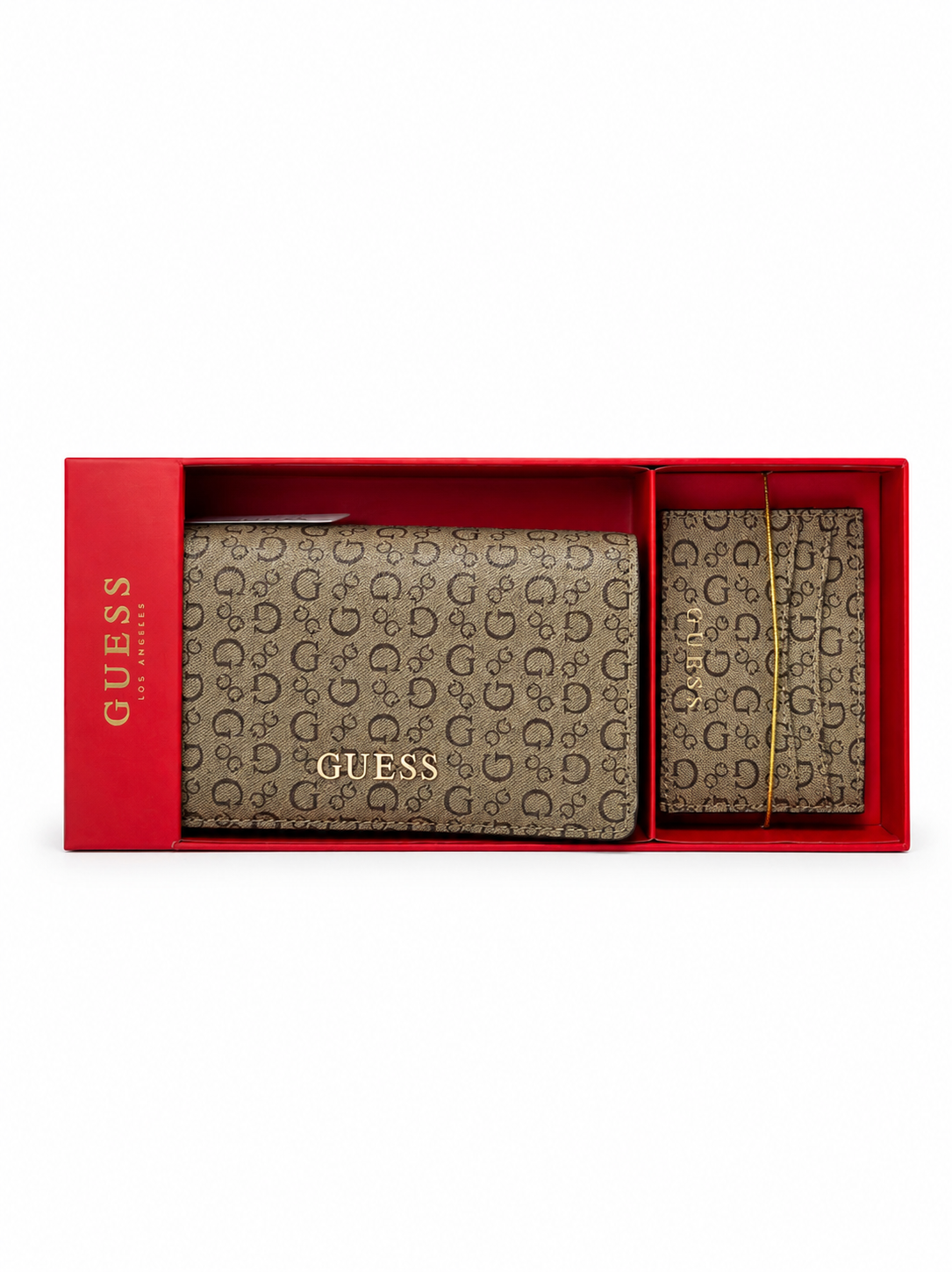 Cartera Guess Café con Caja de Regalo