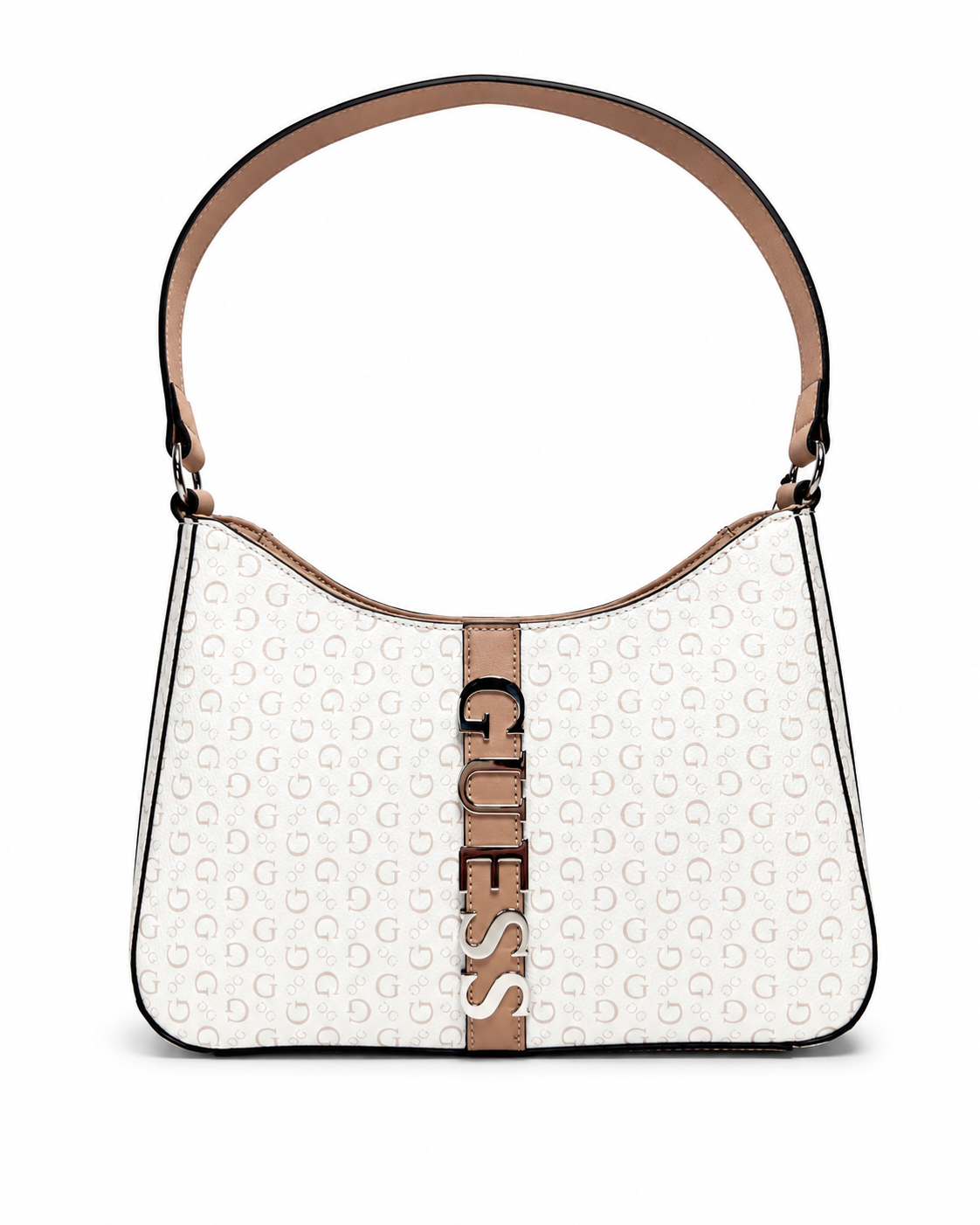Bolsa Guess Hombro Blanca y Café