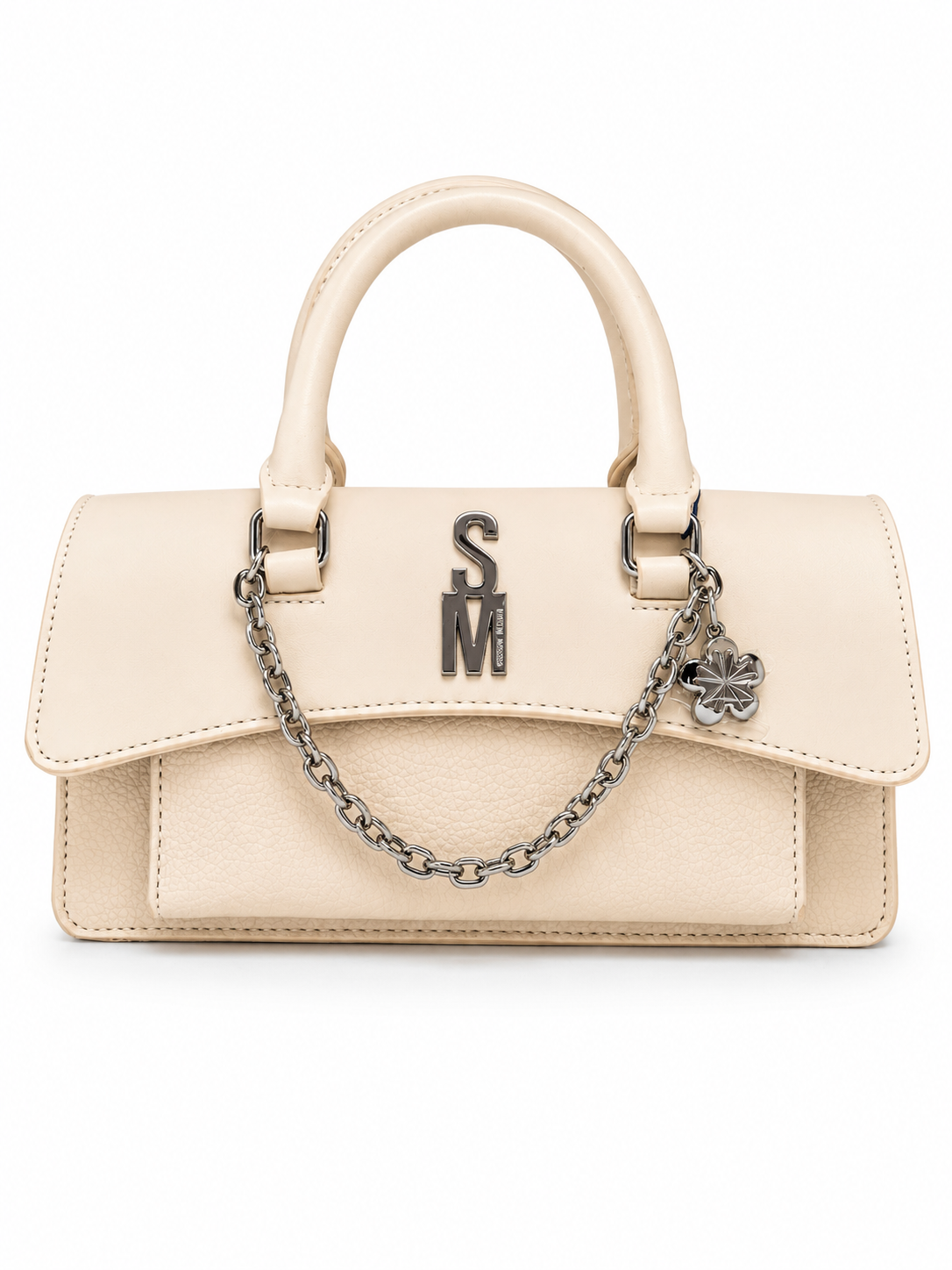 Satchel Steve Madden Beige Cadena