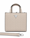Satchel Guess Beige Monograma