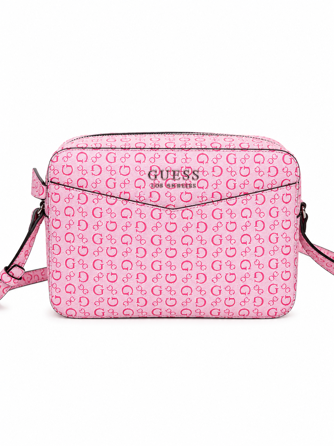 Bolsa Guess Crossbody Rosa Monograma