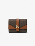 Cartera Michael Kors Medium Wallet Signature Café MK