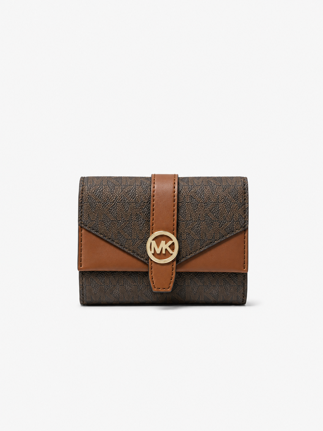 Cartera Michael Kors Medium Wallet Signature Café MK
