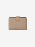 Cartera Michael Kors Medium Crossgrain Leather Wallet Beige