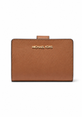 Cartera Michael Kors Medium Crossgrain Leather Wallet Café