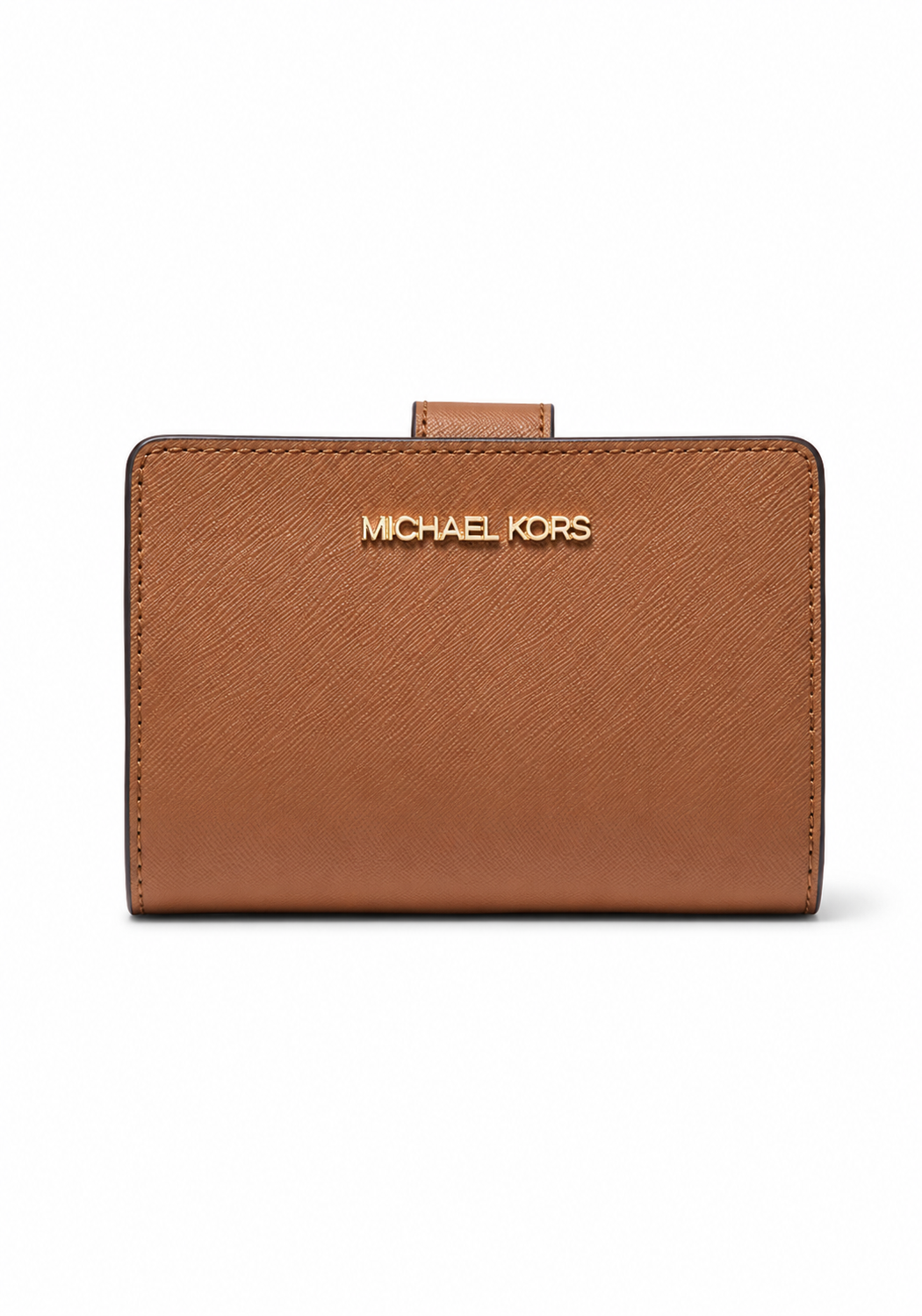 Cartera Michael Kors Medium Crossgrain Leather Wallet Café