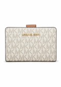 Cartera Michael Kors Medium Signature Logo Wallet Blanco