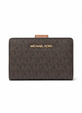 Cartera Michael Kors Medium Signature Logo Wallet Café