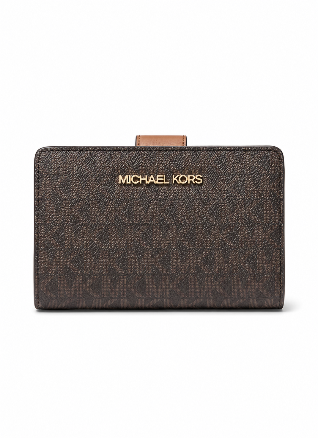 Cartera Michael Kors Medium Signature Logo Wallet Café