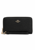 Cartera Coach Long Zip Around Wallet Negro