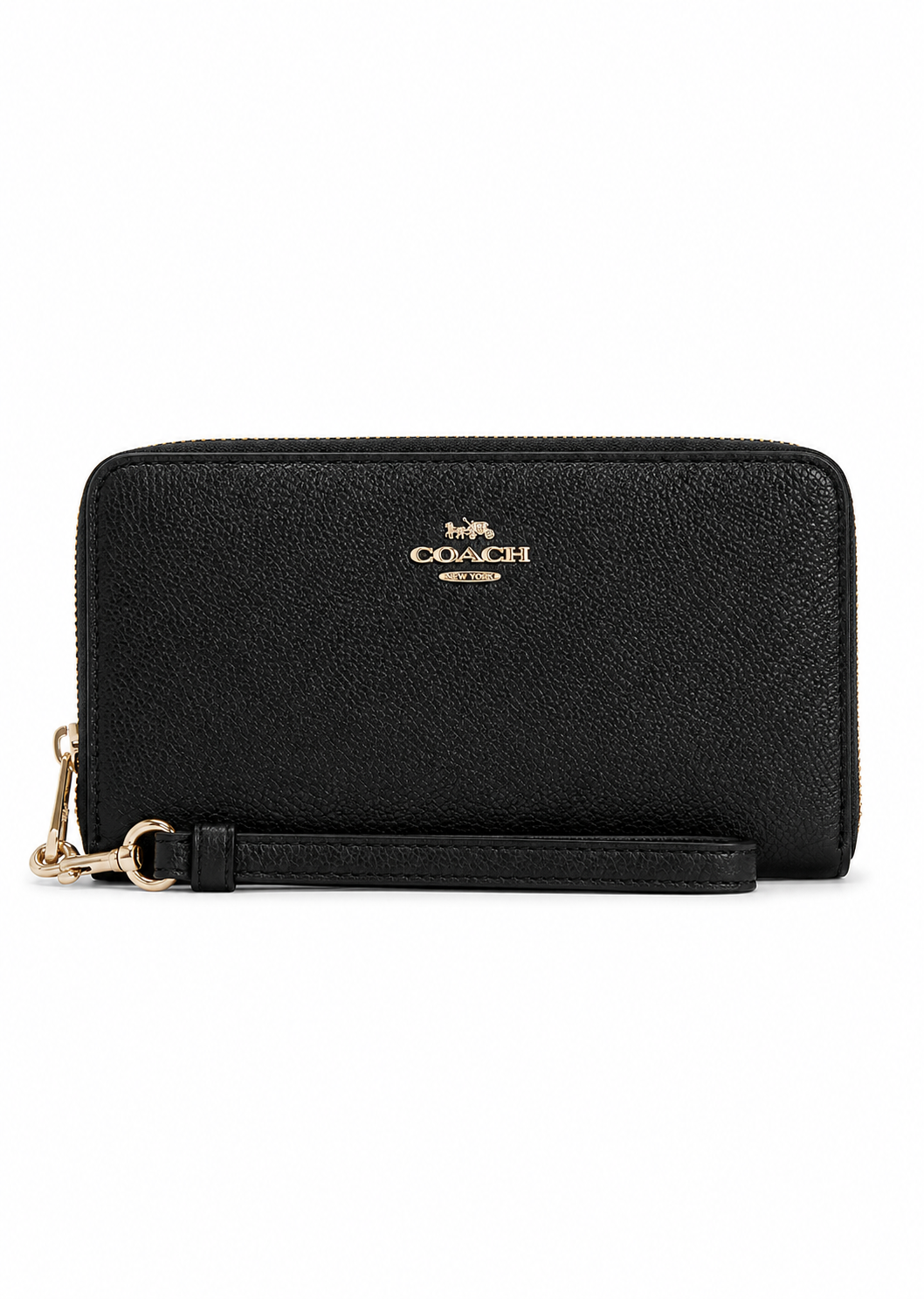 Cartera Coach Long Zip Around Wallet Negro