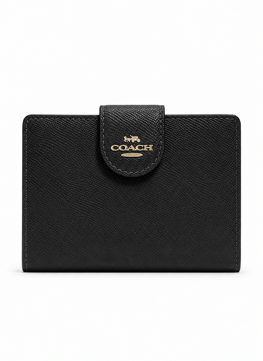 Cartera Coach Medium Corner Zip Wallet Negro