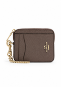 Cartera Coach Zip Card Case Cafe