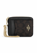 Cartera Coach Zip Card Case Signature Negro