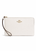 Cartera Coach Large Corner Zip Wristlet Blanco