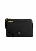 Cartera Coach Double Zip Wallet Negro