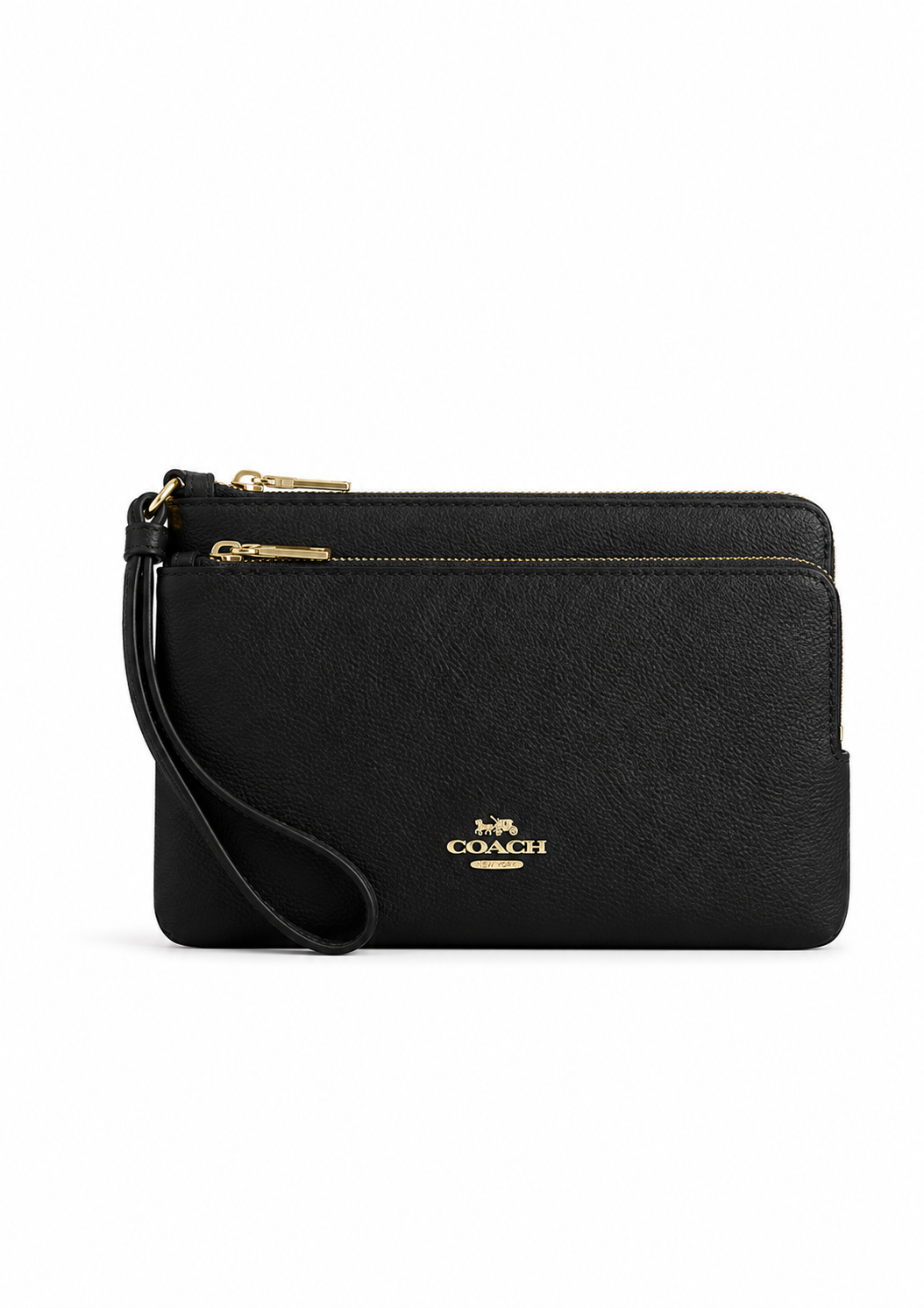 Cartera Coach Double Zip Wallet Negro