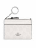 Cartera Coach Mini Skinny ID Case Signature Canvas Blanco