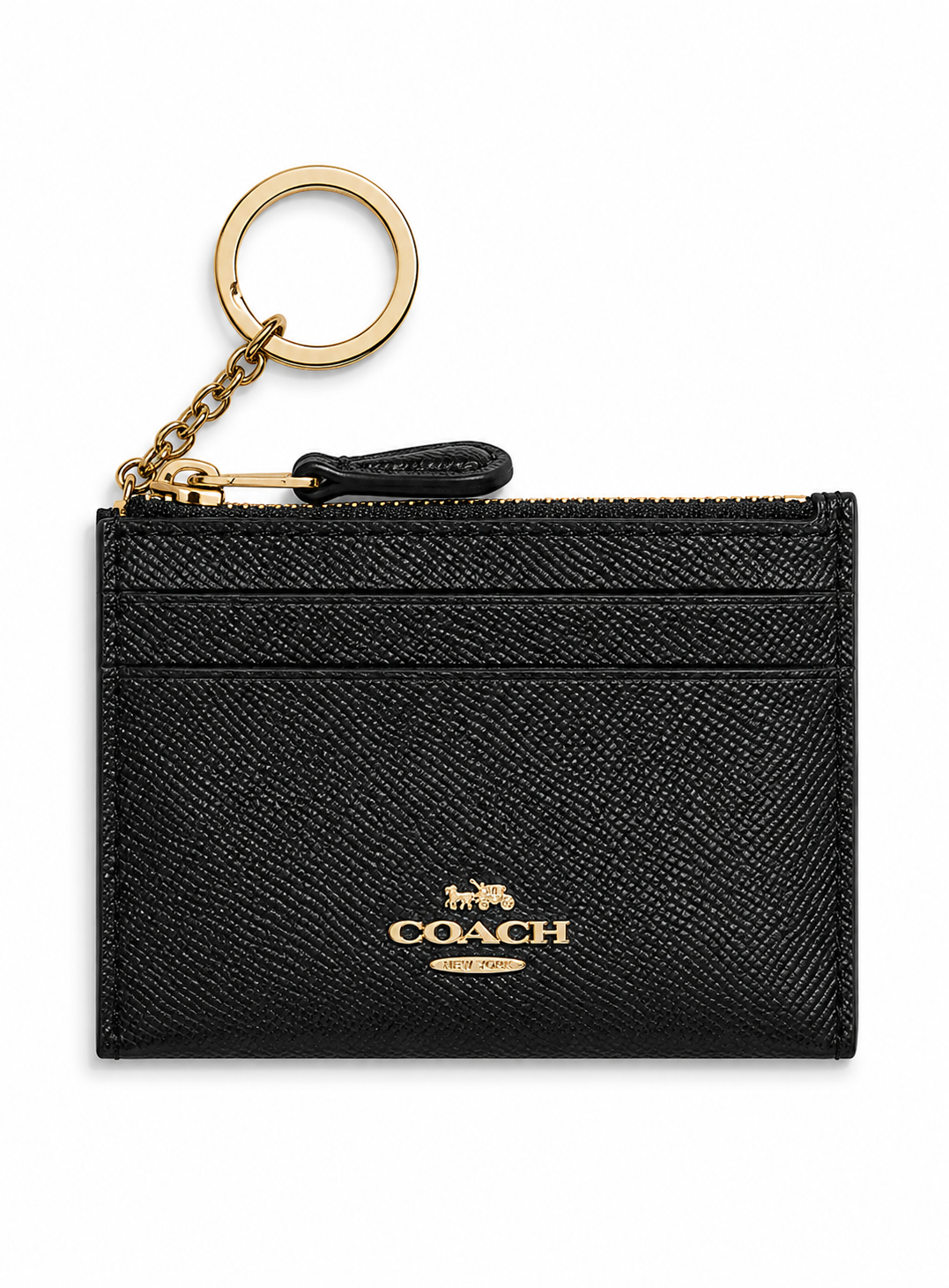 Cartera Coach Mini Skinny ID Case Negro
