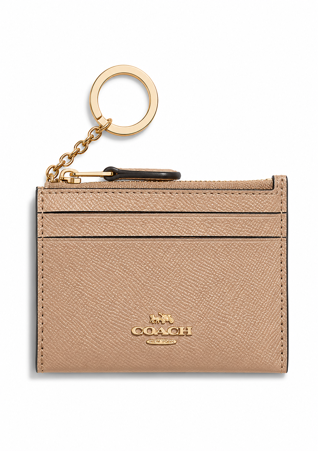 Cartera Coach Mini Skinny ID Case Taupe
