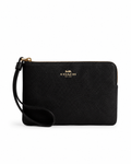 Cartera Coach Corner Zip Wristlet Negro
