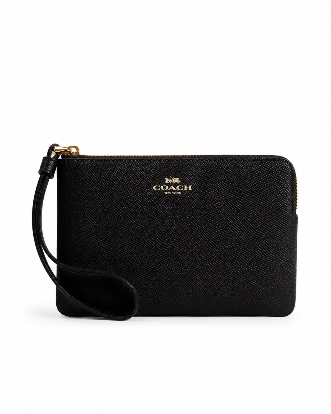Cartera Coach Corner Zip Wristlet Negro