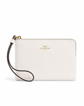 Cartera Coach Corner Zip Wristlet Blanco