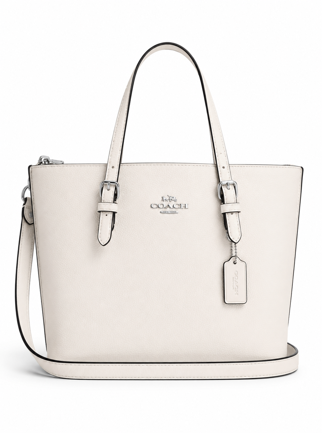 Bolso Coach Mollie Tote Bag Crossbody 25 Signature Blanco