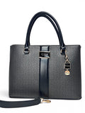 Bolsa Guess Crossbody Gris Oscuro con Logo Grabado