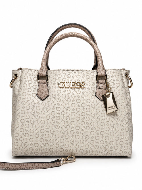 Bolso Guess satchel beige con crossbody