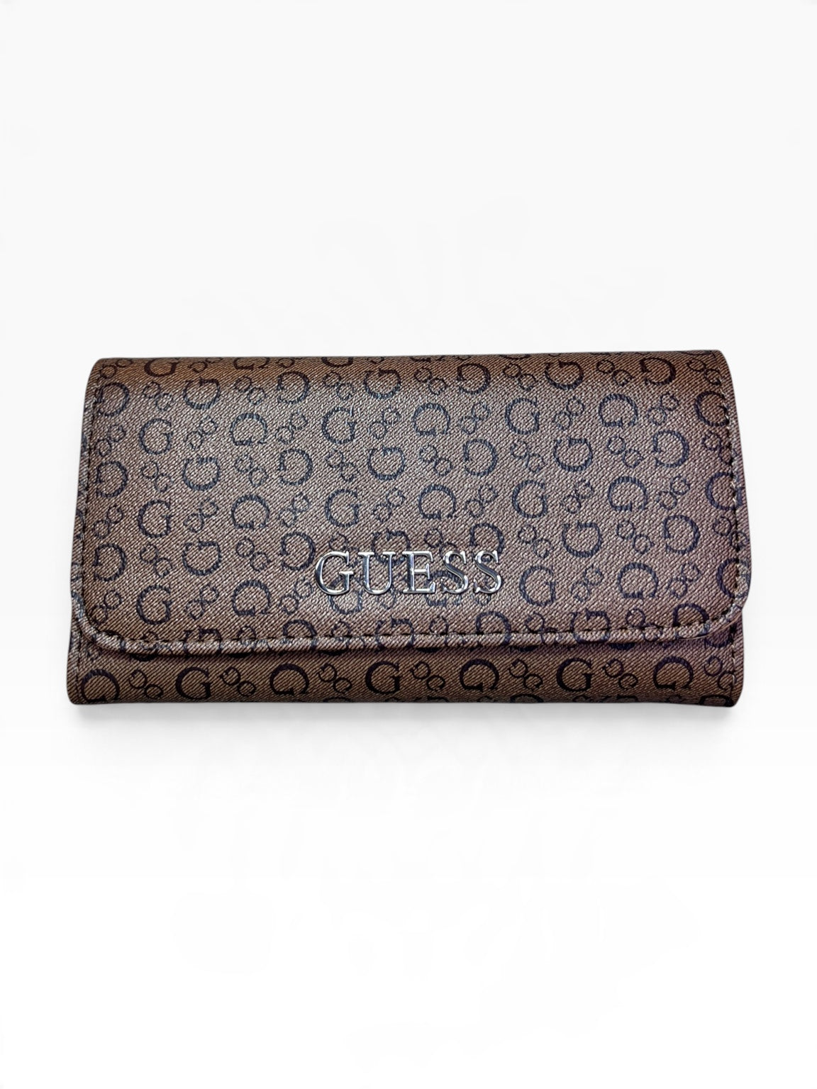 Cartera Guess flap café con monograma