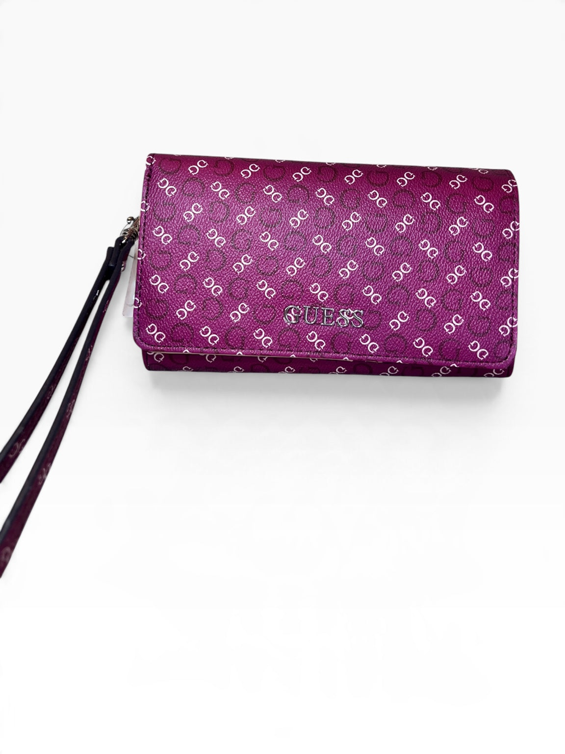 Cartera Guess color fucsia con monograma