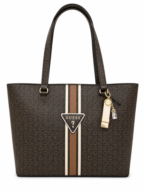 Bolsa Guess café tipo tote con correa crossbody