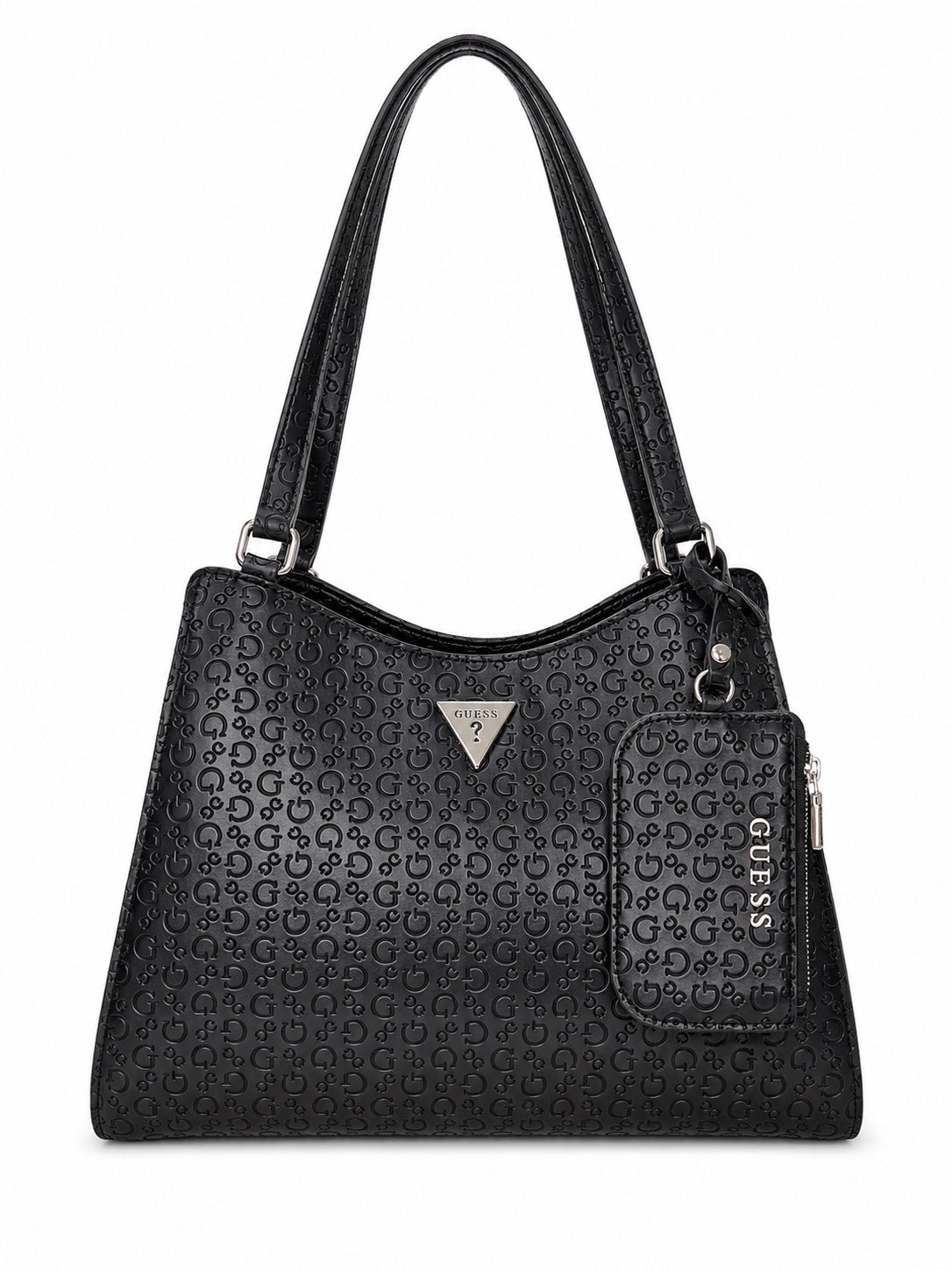 Bolso Guess negro con monograma y pouch