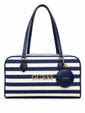 Bolso Guess de rayas azul marino y crema