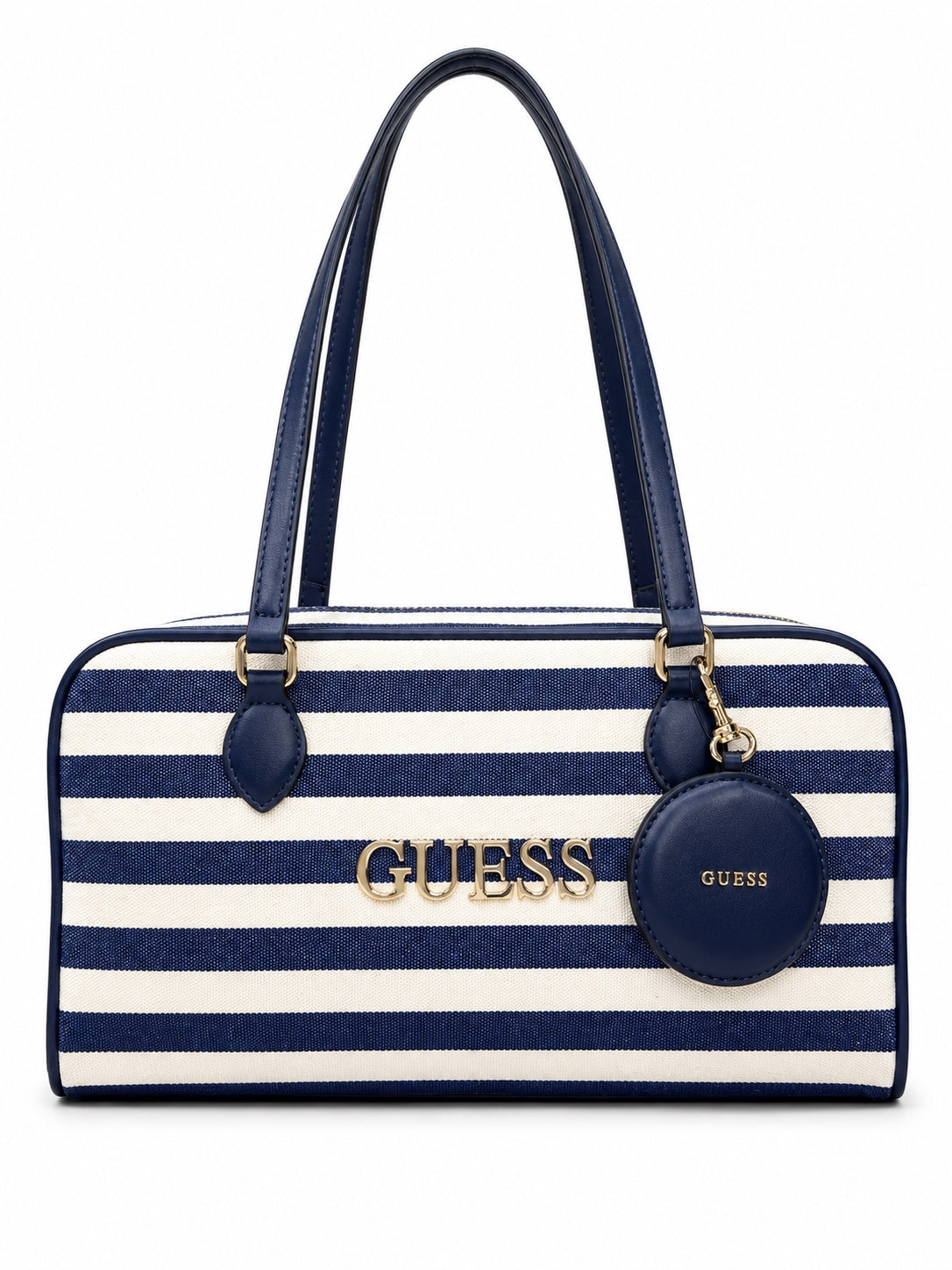 Bolso Guess de rayas azul marino y crema