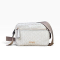 Bolsa Guess Crossbody Camera Blanco Beige Monograma