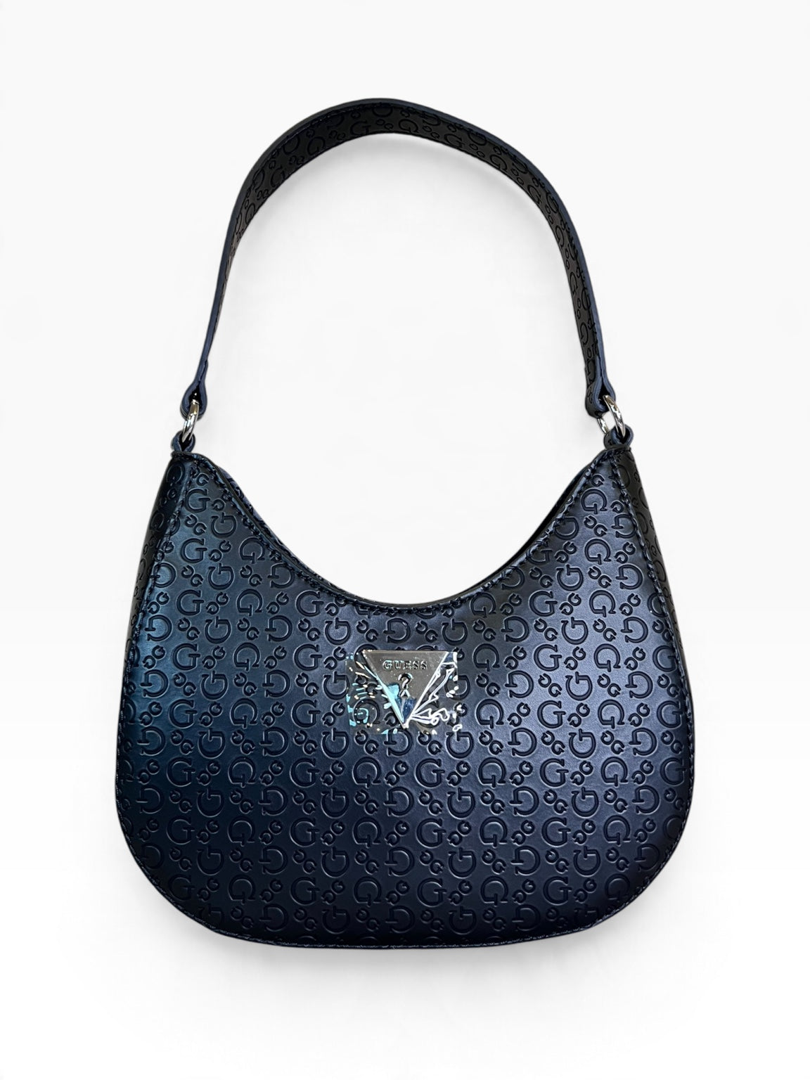 Bolsa Guess Crossbody Hobo Negro Monograma