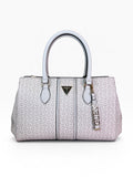Bolsa Guess crossbody satchel blanco gris monograma