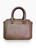 Bolsa Guess Crossbody Satchel Café Monograma