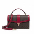 Bolsa Guess Crossbody Satchel Café Vino Monograma