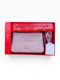 Bolsa Guess Crossbody Shoulder Beige Vino Monograma