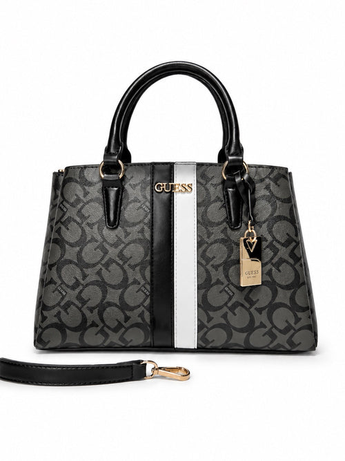 Bolsa Guess gris con monograma e incluye crossbody